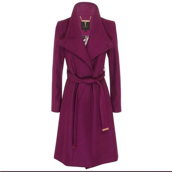 Ted Baker Jackets & Blazers - Ted Baker Lorili Long Wrap Coat Wool & Cashmere Blend Size 1 NWOT